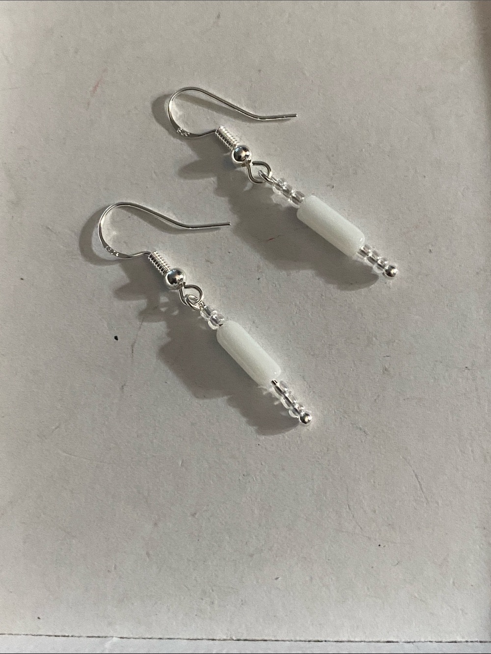 White Beaded Dangle Earrings - Good Vibes 😎 Only Jewelry Co. Newport Beach 🏖️